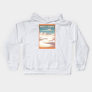 White Sands National Park Travel Poster Kids Hoodie